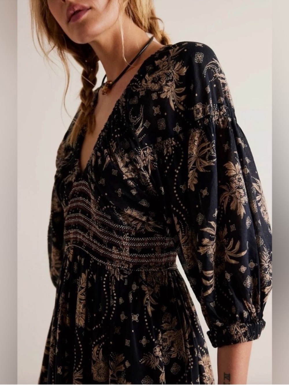 NWT Free People Golden Hour Maxi Dress Size Large Boho MSRP $168 - Picture 3 of 16